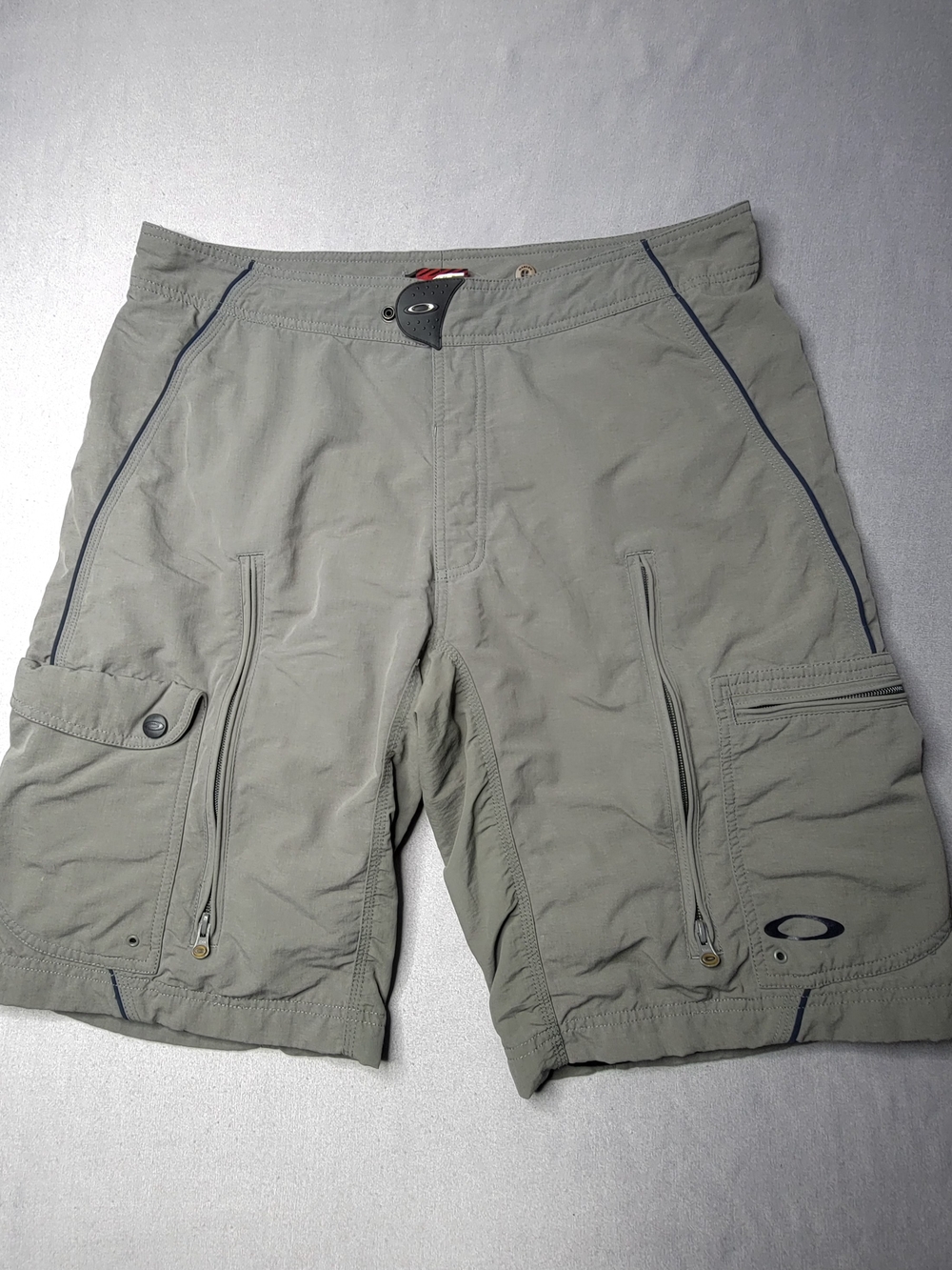 Oakley Vintage 90's Mens Cycling Software Mtb Cargo Short Skull Padded Grey XL